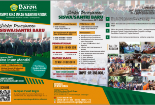 Brosur Daftar Gel 1 SMP Ponpes Baron Bogor